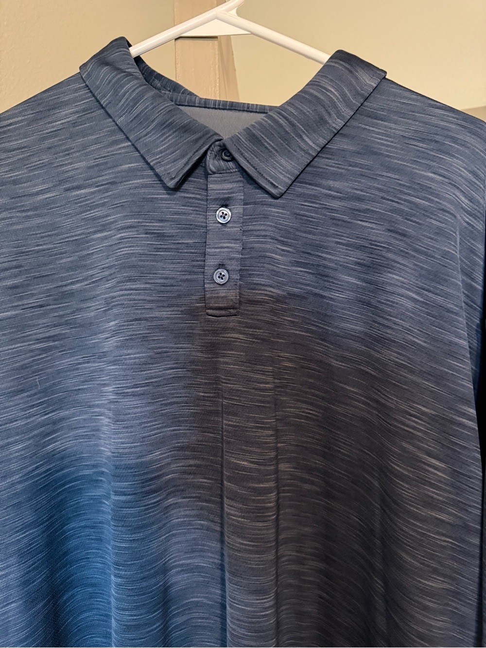 Men's Heathered Navy, Black, Burgundy Polo Shirt